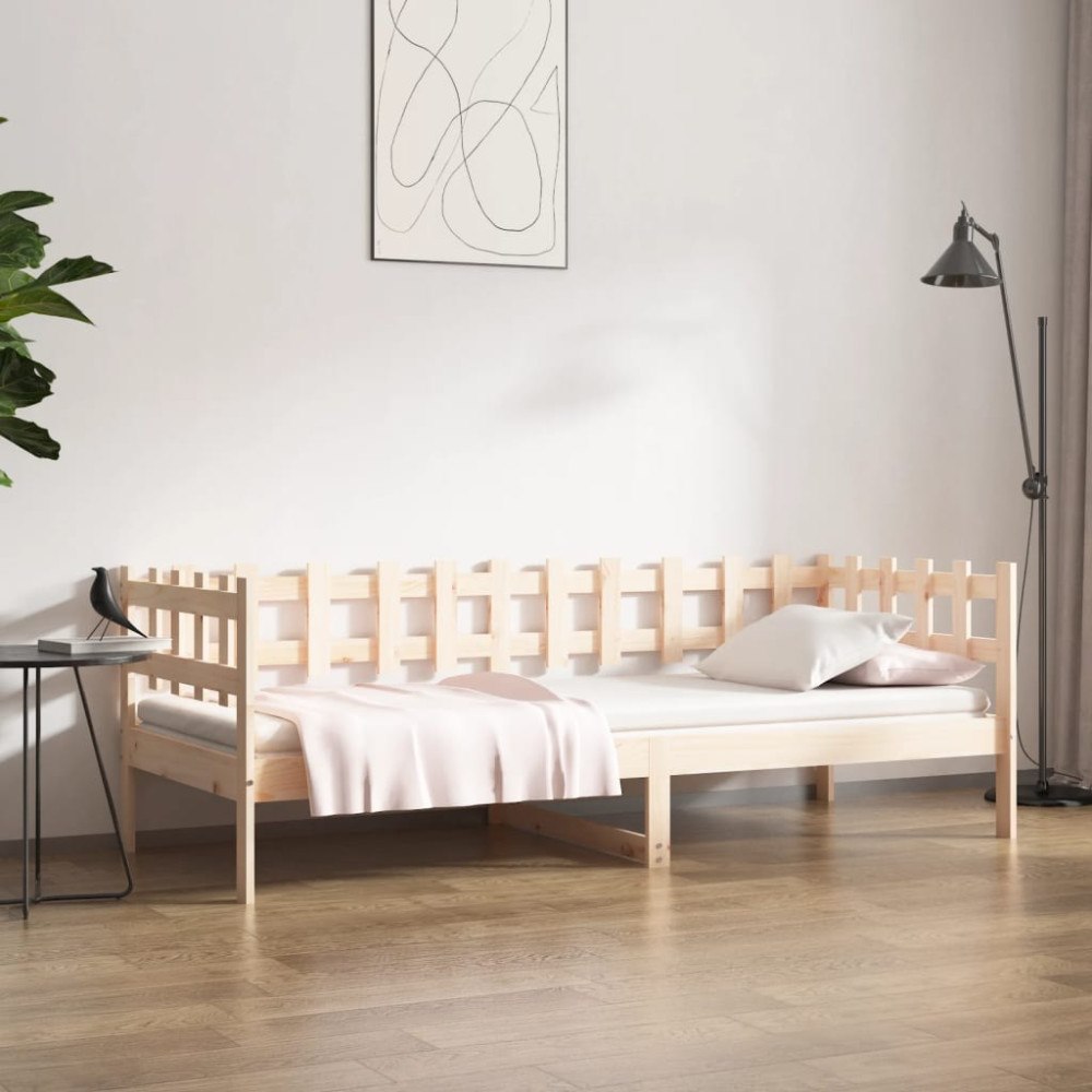 vidaXL Dagbädd utan madrass 90x190 cm massiv furu