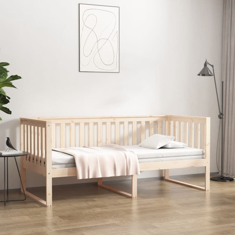 vidaXL Dagbädd utan madrass 90x200 cm massiv furu