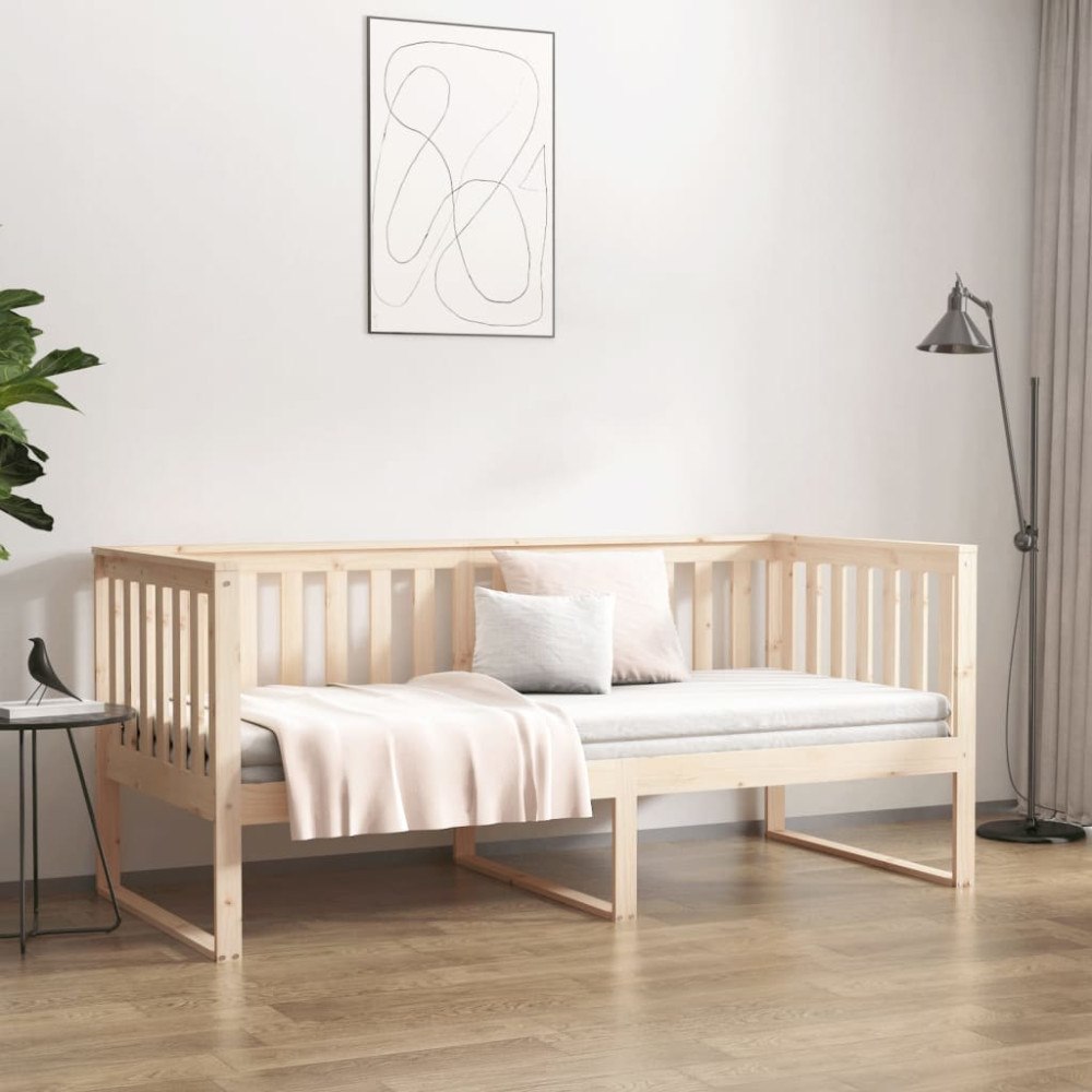 vidaXL Dagbädd utan madrass 90x190 cm massiv furu