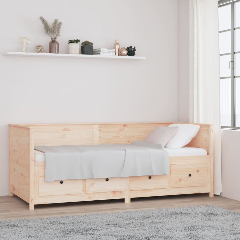 vidaXL Dagbädd utan madrass 90x200 cm massiv furu