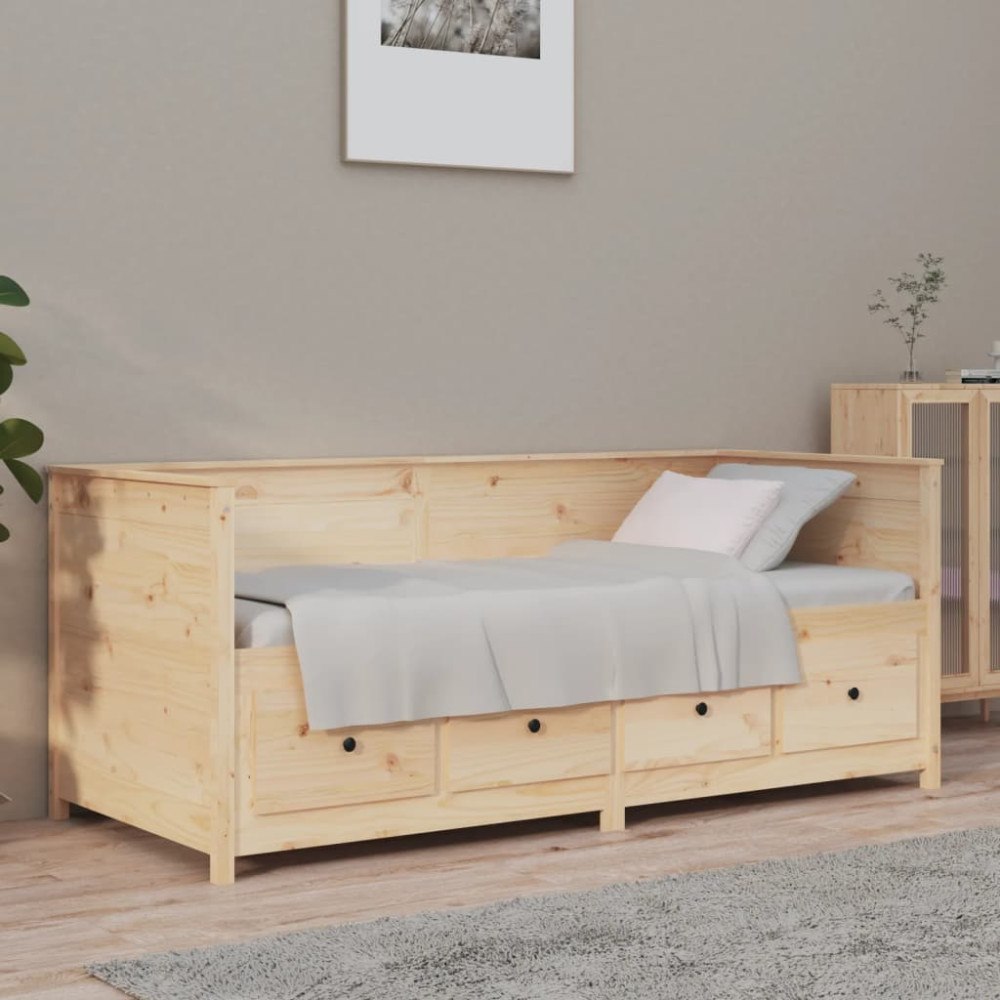 vidaXL Dagbädd utan madrass 90x190 cm massiv furu