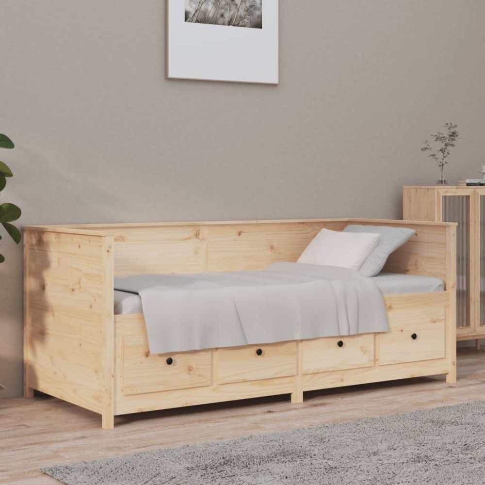 vidaXL Dagbädd utan madrass 75x190 cm massiv trä furu