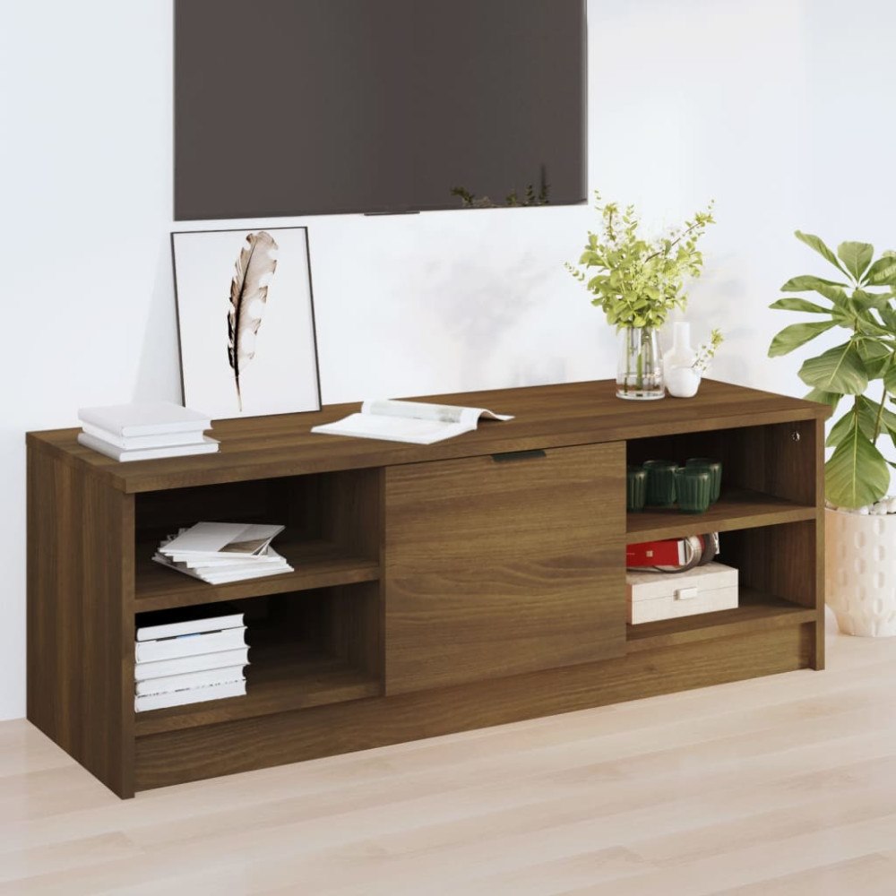 vidaXL Tv-bänk brun ek 102x35,5x36,5 cm konstruerat trä