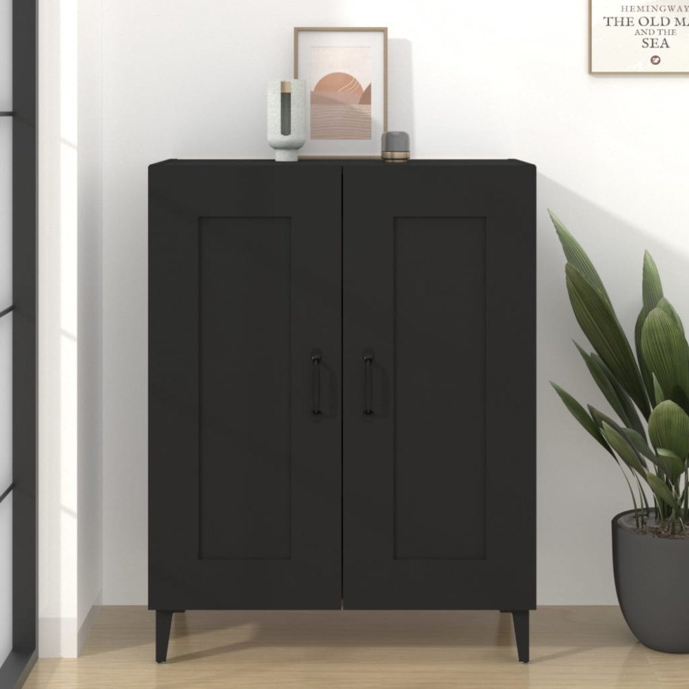 vidaXL Skänk svart 69,5x34x90 cm konstruerat trä