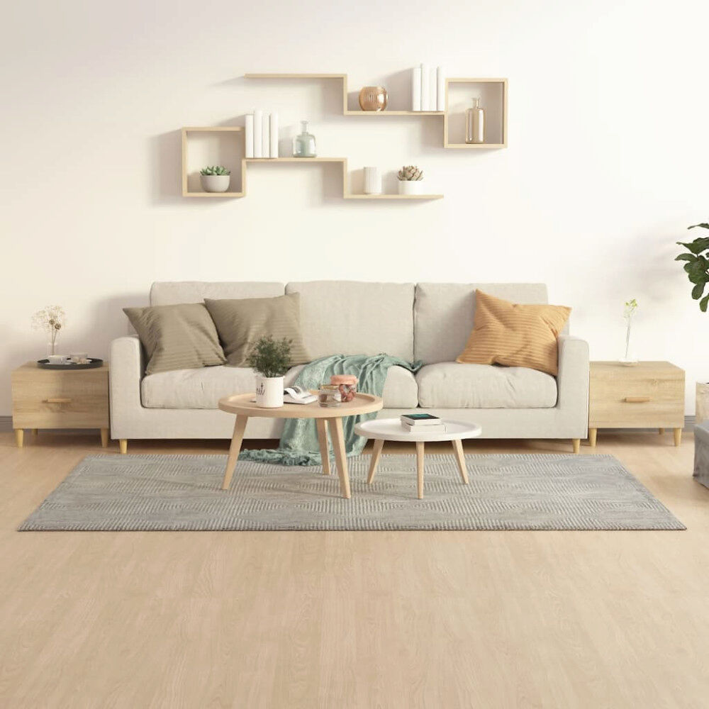 vidaXL Soffbord 2 st sonoma ek 50x50x40 cm konstruerat trä