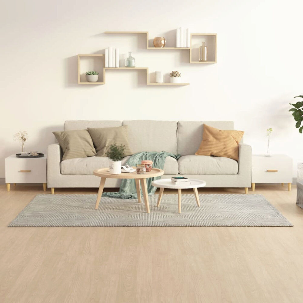 vidaXL Soffbord 2 st vit högglans 50x50x40 cm konstruerat trä