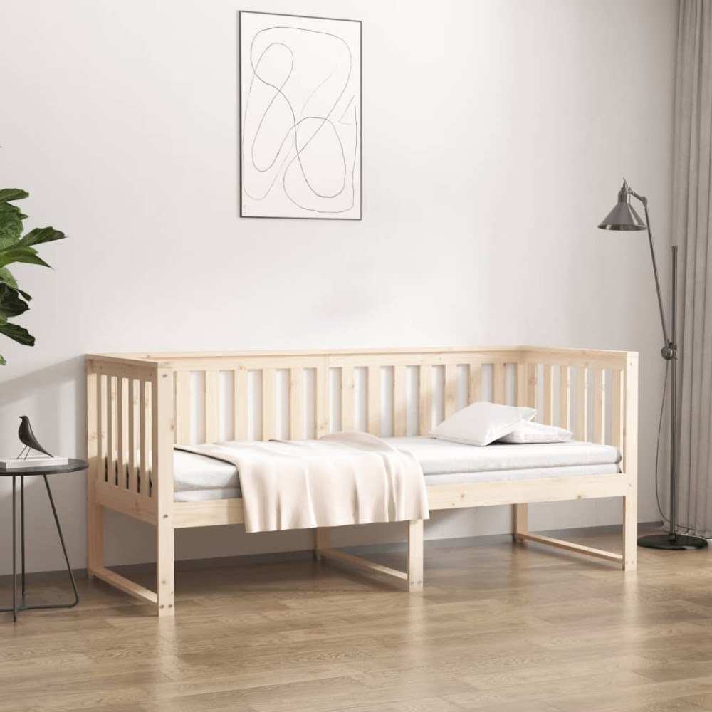 vidaXL Dagbädd utan madrass 75x190 cm massiv trä furu