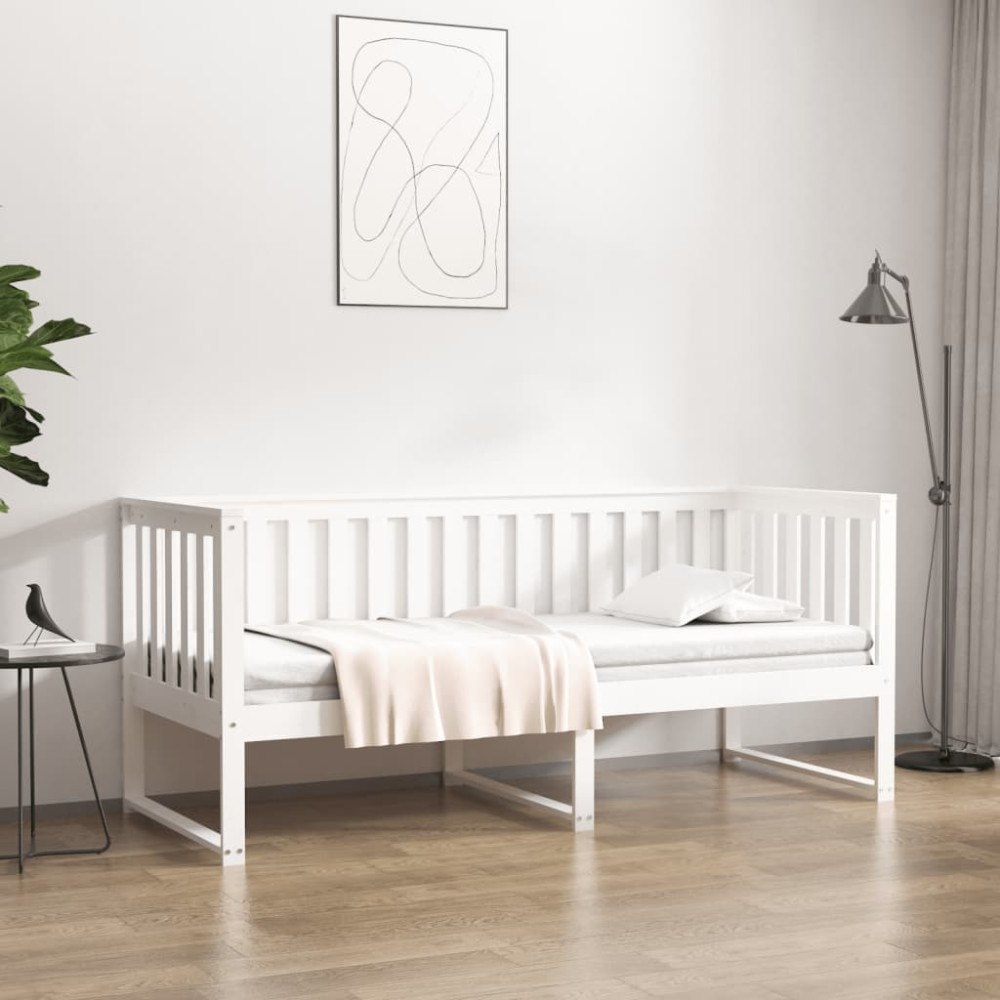 vidaXL Dagbädd utan madrass vit 75x190 cm massiv trä furu