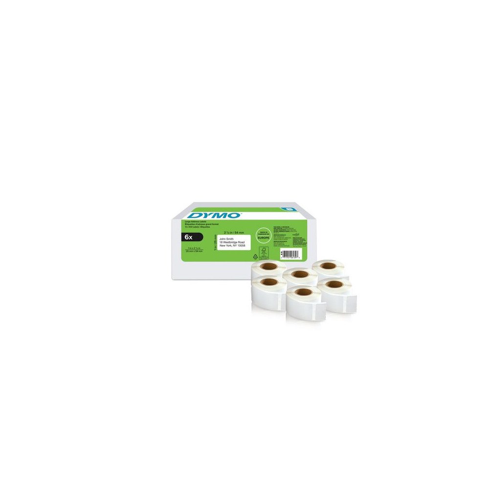 DYMO Etikett DYMO Retur 25x54 mm 6rl/KRT