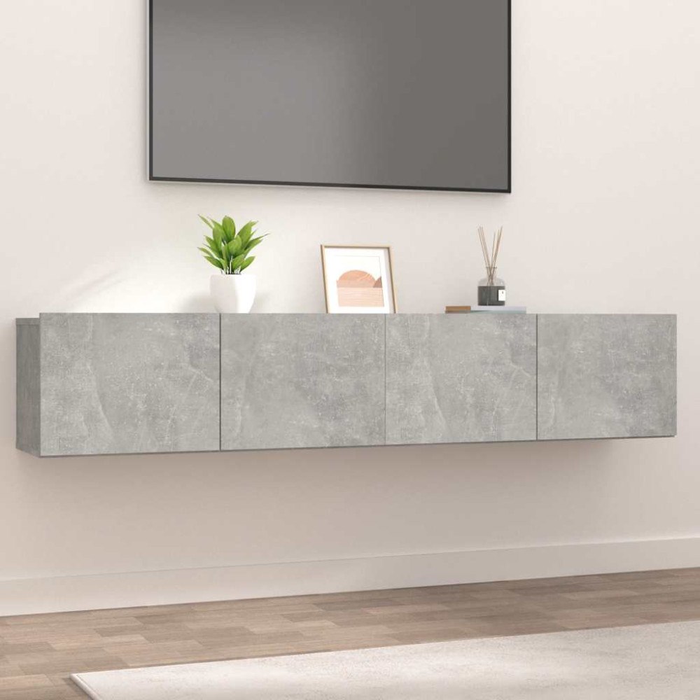vidaXL TV-skåp 2 st betonggrå 80x30x30 cm konstruerat trä