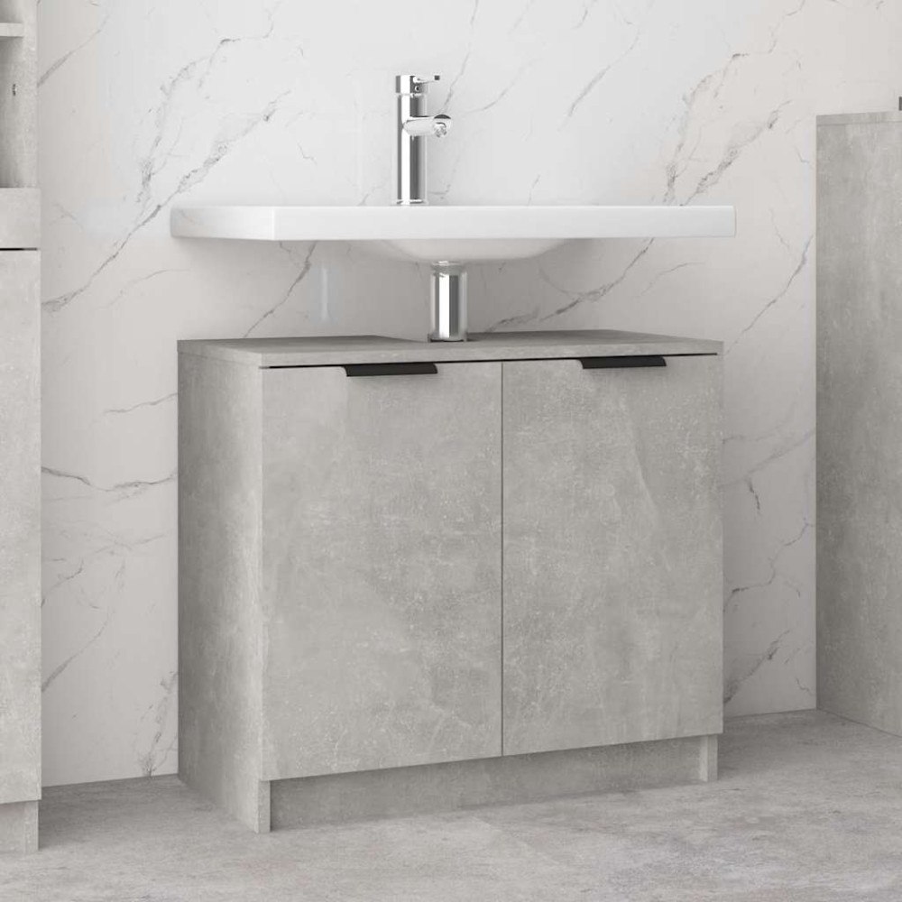 vidaXL Badrumsskåp betonggrå 64,5x33,5x59 cm konstruerat trä