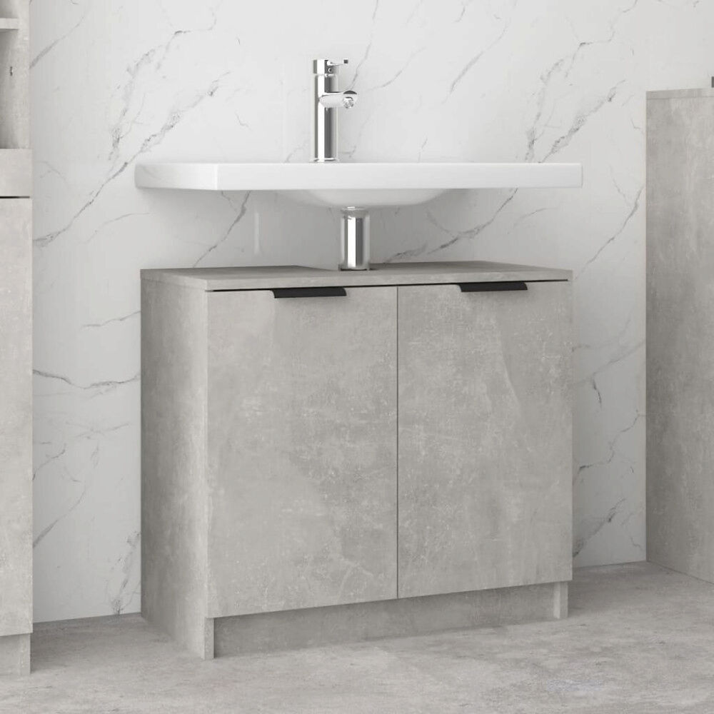 vidaXL Badrumsskåp betonggrå 64,5x33,5x59 cm konstruerat trä