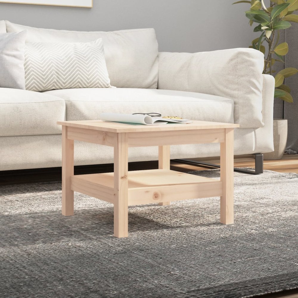 vidaXL Soffbord 55x55x40 cm massivt furu