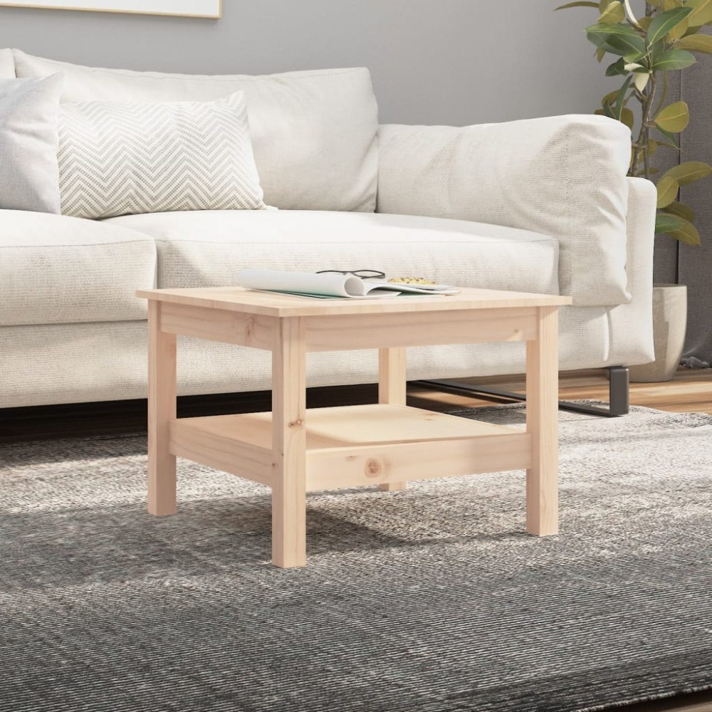 vidaXL Soffbord 55x55x40 cm massivt furu