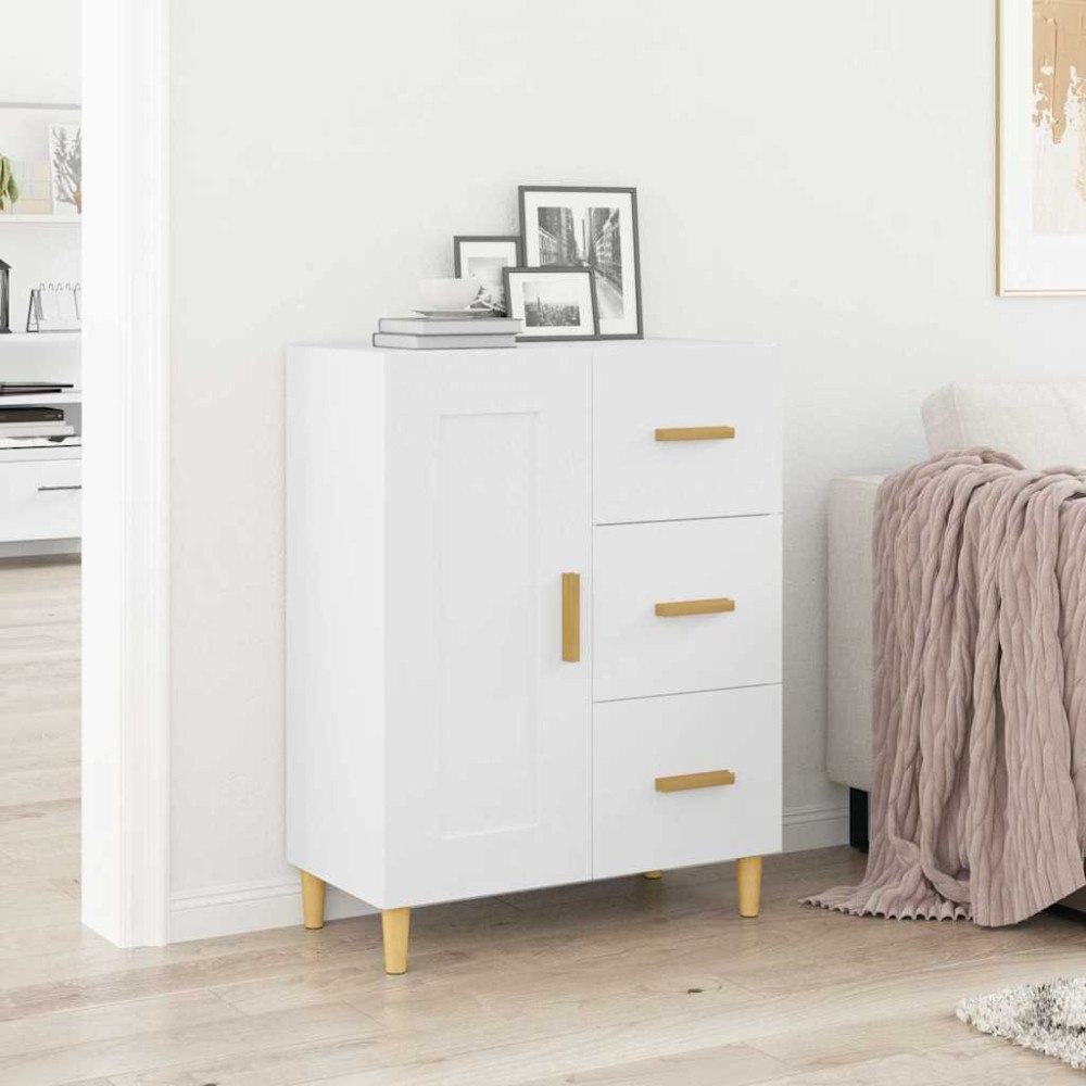 vidaXL Skåp vit 69,5x34x90 cm konstruerat trä