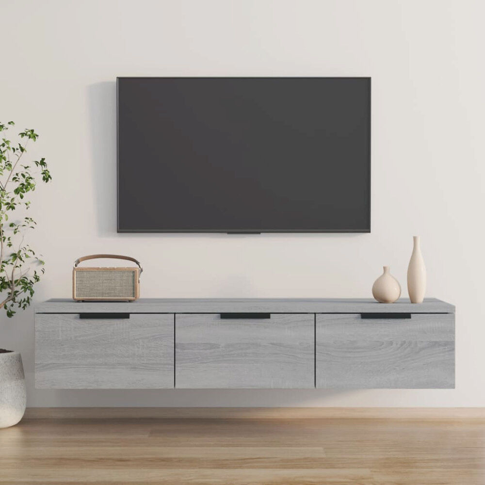 vidaXL Väggskåp grå sonoma 102x30x20 cm konstruerat trä