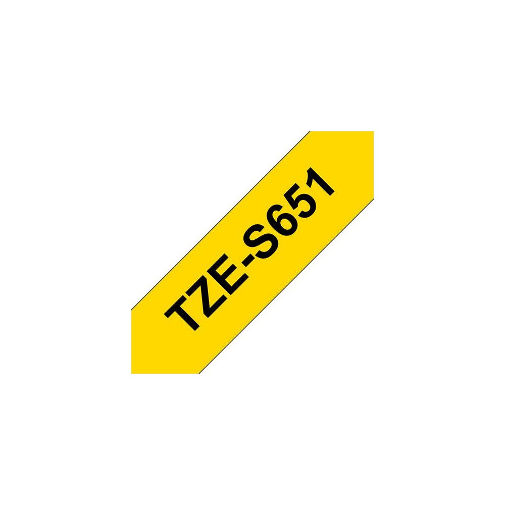 Brother Tape BROTHER TZES651 24mm svart/gul