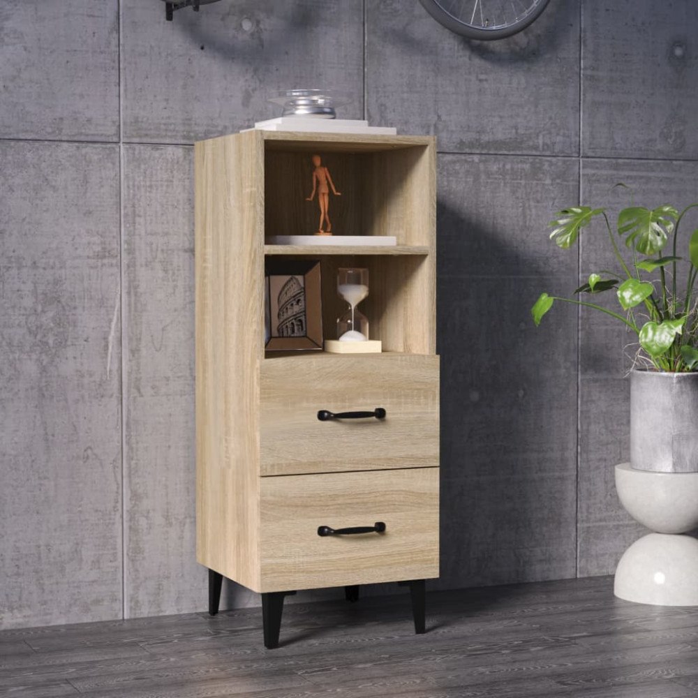 vidaXL Skåp sonoma-ek 34,5x34x90 cm konstruerat trä
