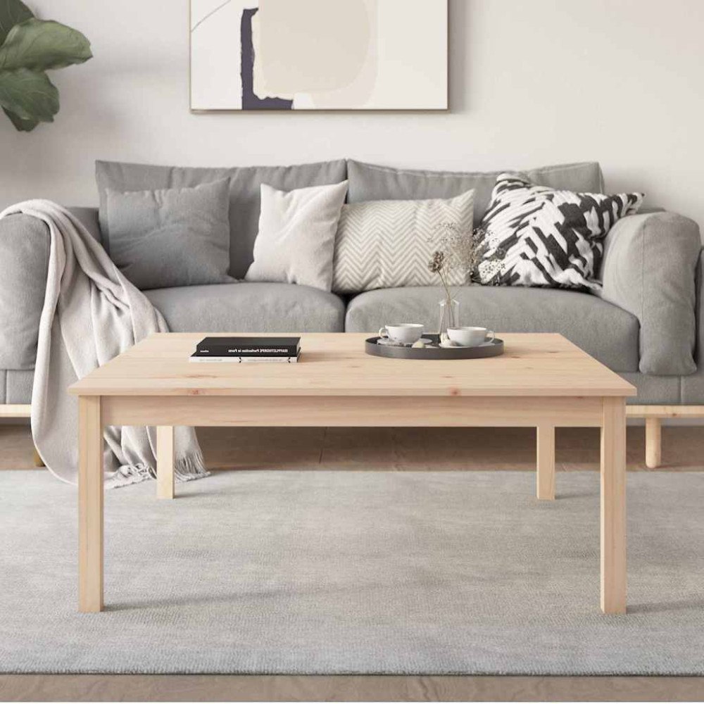 vidaXL Soffbord 100x100x40 cm massiv furu