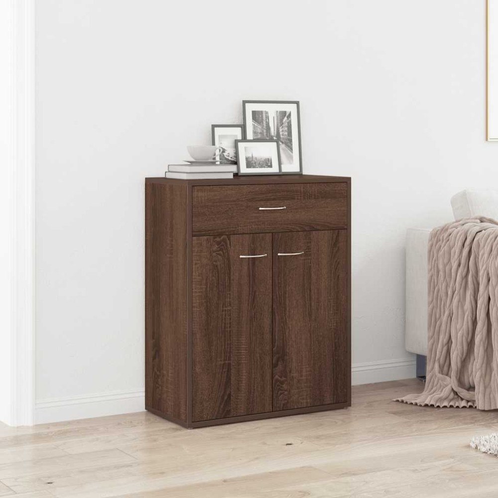 vidaXL Skänk brun ek 60x30x75 cm konstruerat trä