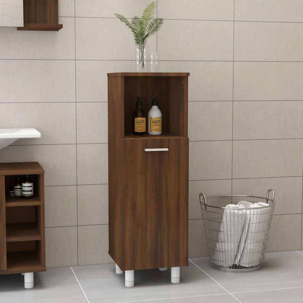 vidaXL Badrumsskåp brun ek 30x30x95 cm konstruerat trä