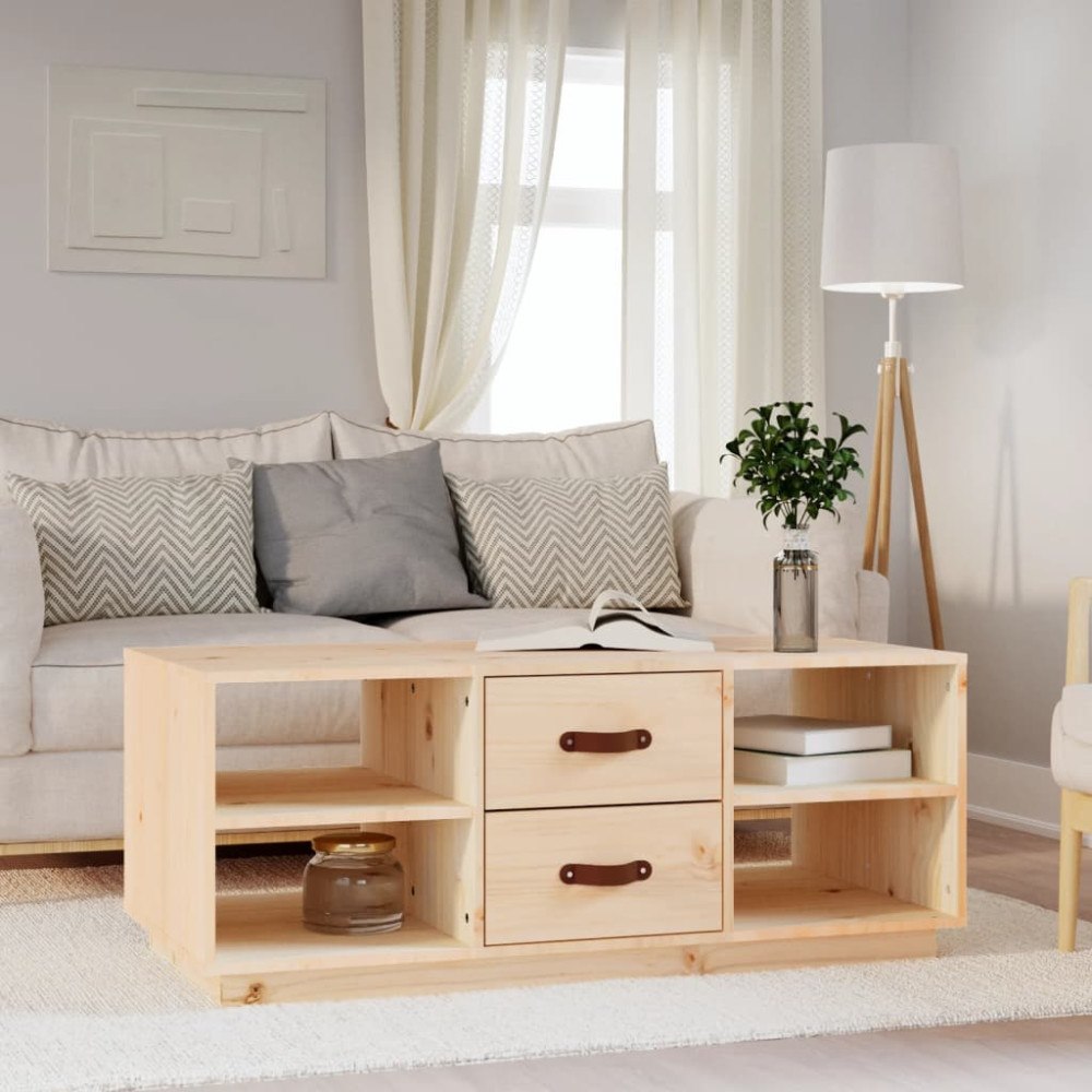 vidaXL Soffbord 100x50x41 cm massivt furu