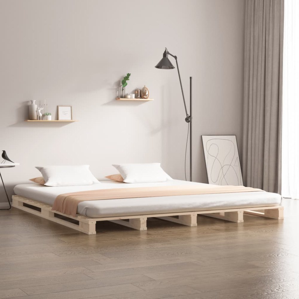 vidaXL Pallsäng 160x200 cm massiv furu