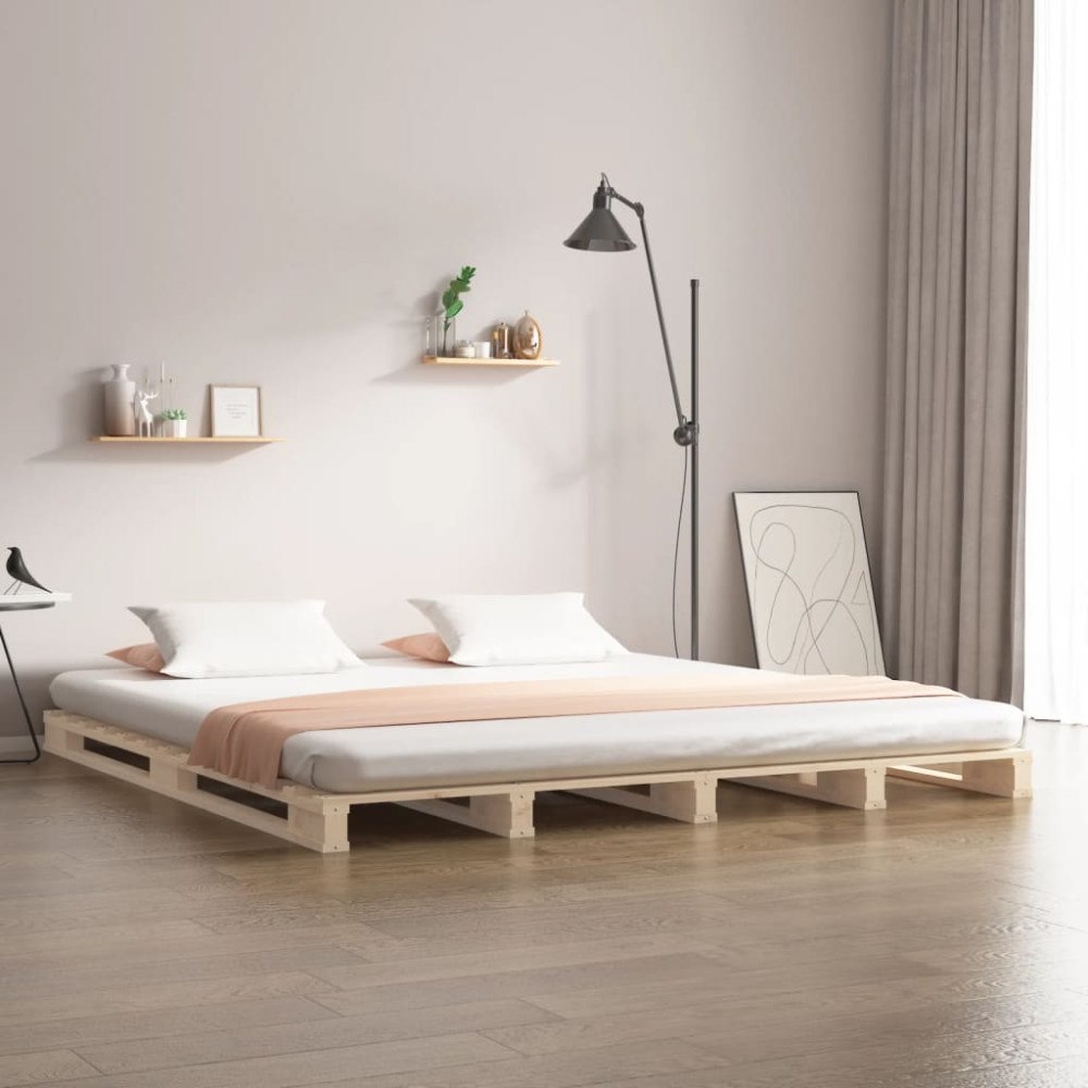vidaXL Pallsäng 120x190 cm massiv furu