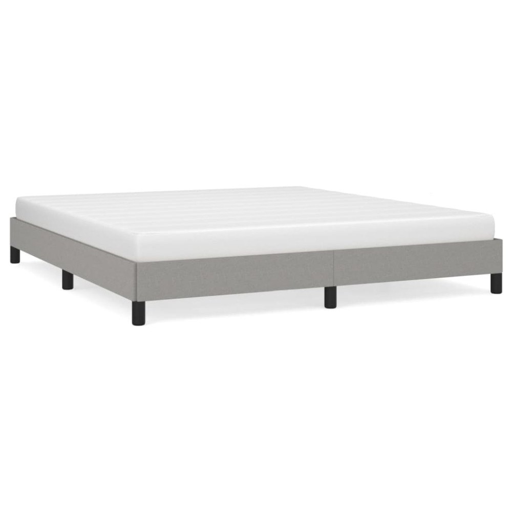 vidaXL Sängram utan madrass ljusgrå 160x200 cm tyg