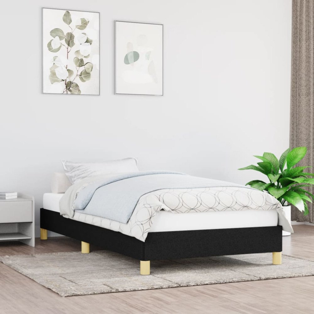 vidaXL Sängram utan madrass svart 80x200 cm tyg