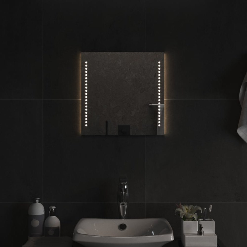 vidaXL Badrumsspegel LED 40x40 cm