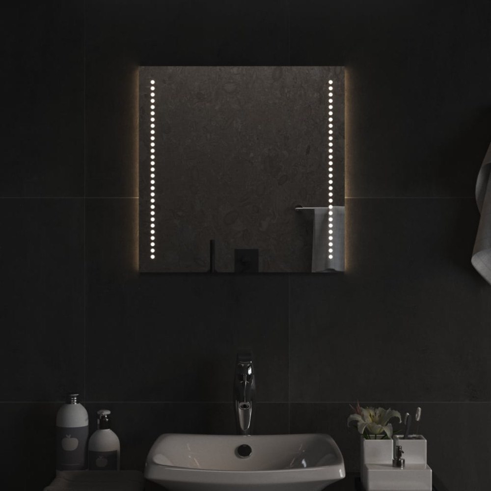 vidaXL Badrumsspegel LED 50x50 cm