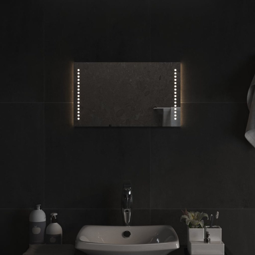 vidaXL Badrumsspegel LED 50x30 cm