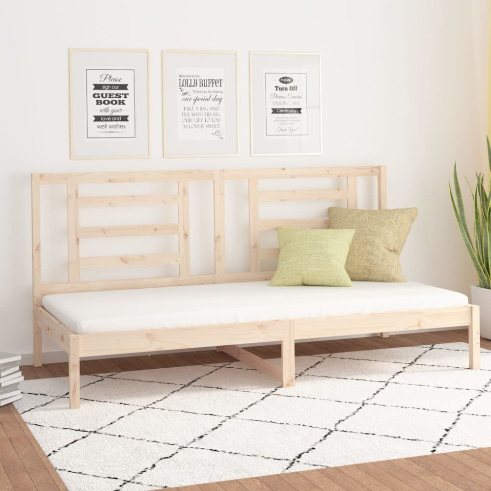 vidaXL Dagbädd utan madrass 80x200 cm massiv furu