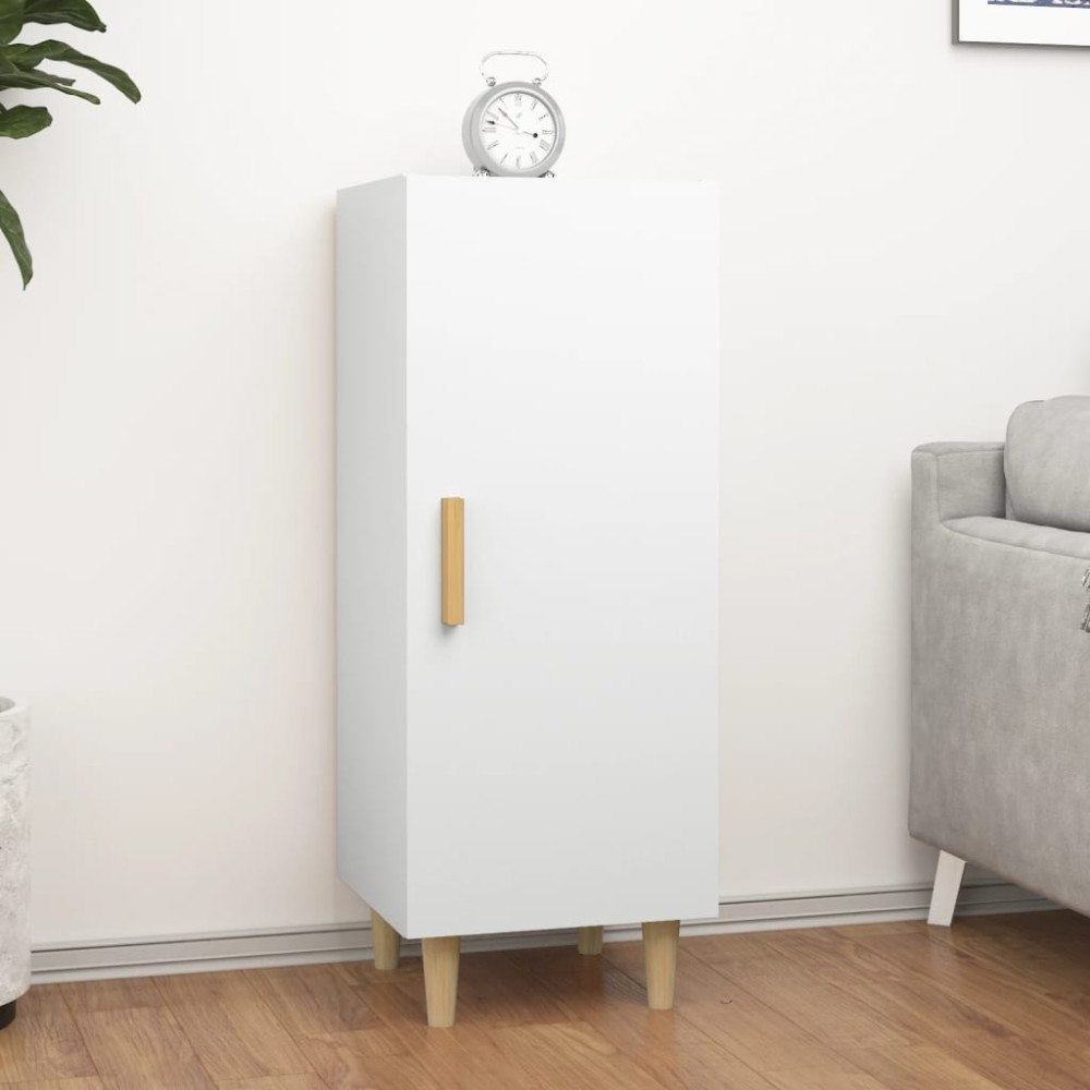 vidaXL Skänk vit 34,5x34x90 cm konstruerat trä