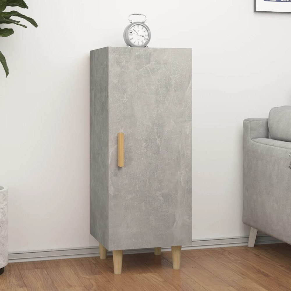vidaXL Skänk betonggrå 34,5x34x90 cm konstruerat trä