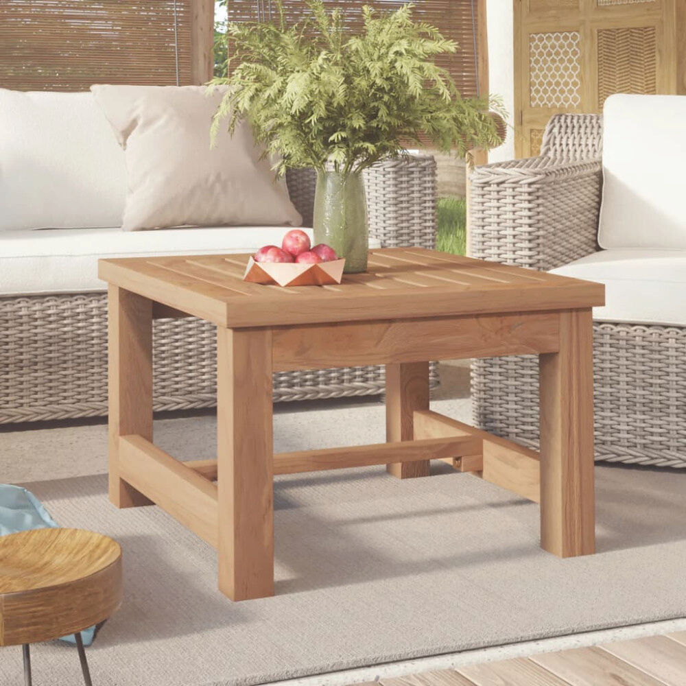 vidaXL Soffbord 45x45x30 cm massiv teak