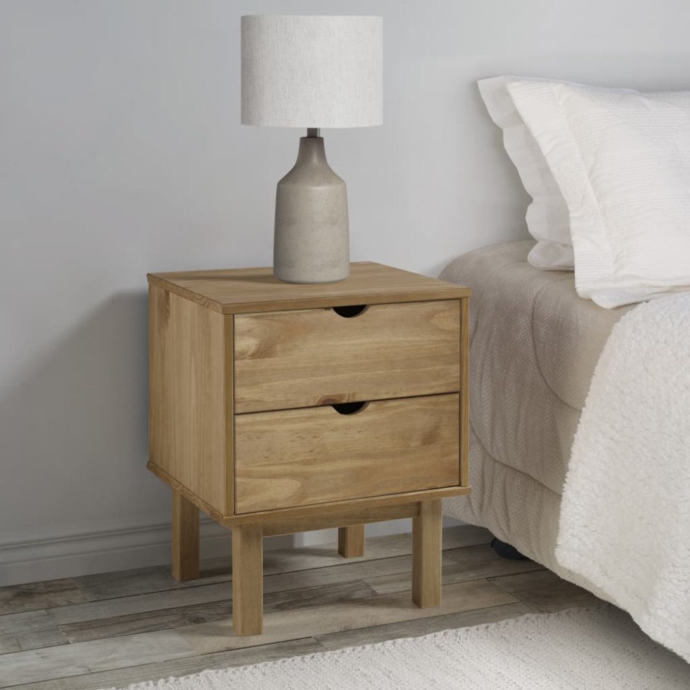 vidaXL Sängbord OTTA 45x39x57 cm massiv furu