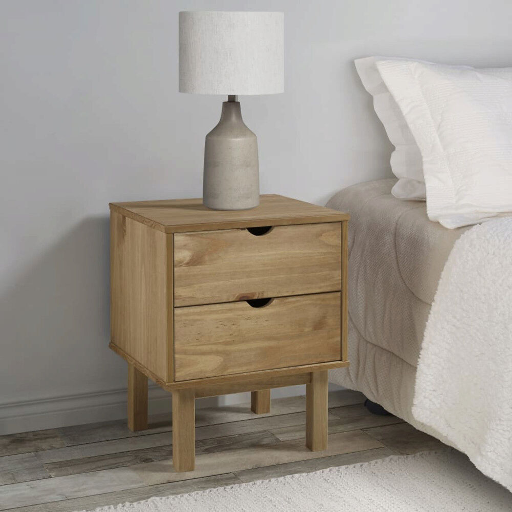 vidaXL Sängbord OTTA 45x39x57 cm massiv furu