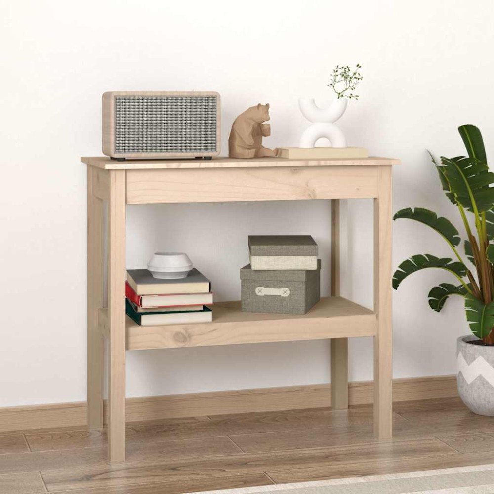 vidaXL Konsolbord 80x40x75 cm massiv furu