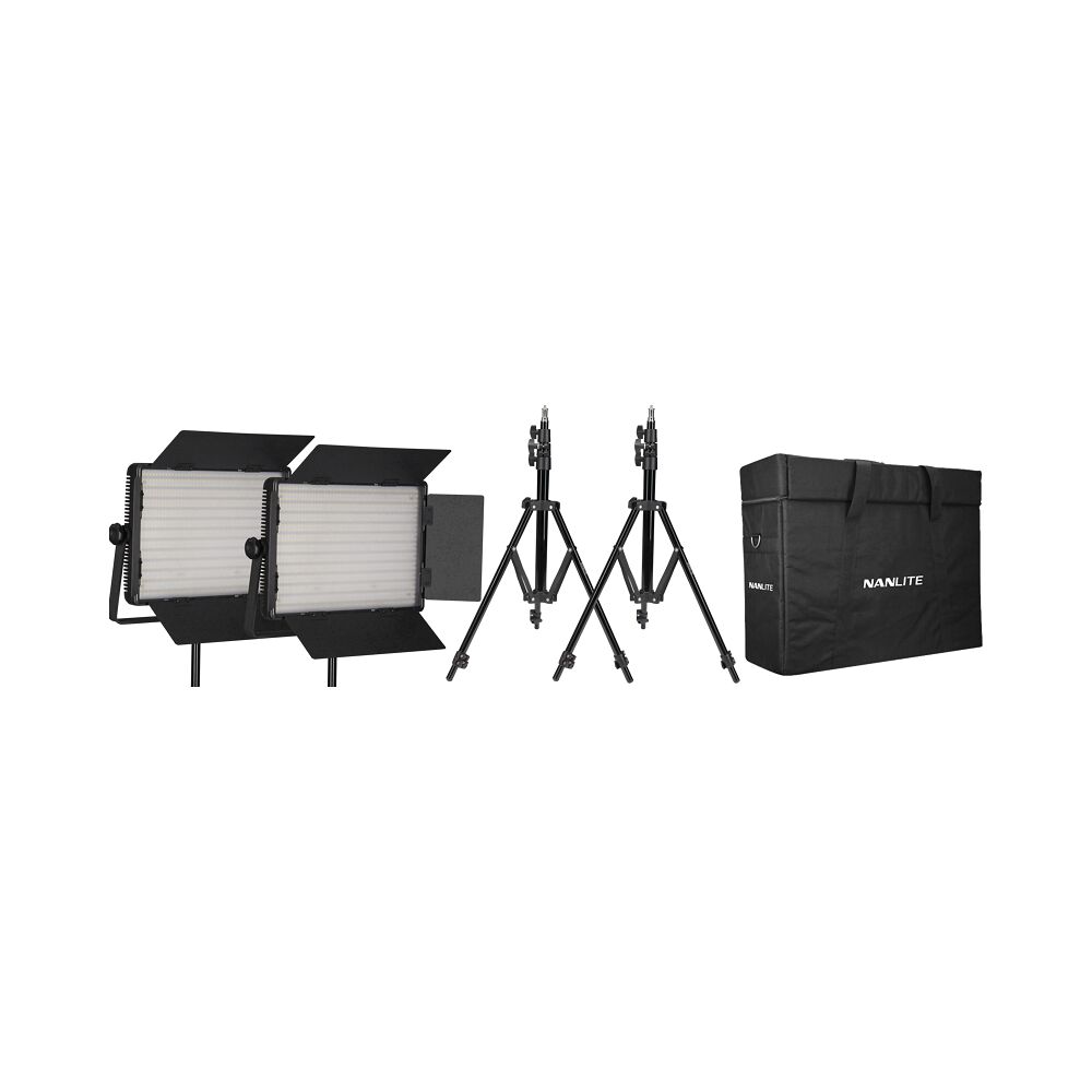 NANLITE Kit Nanlite 2 light kit 1200DSA w/Carry case & Light stand