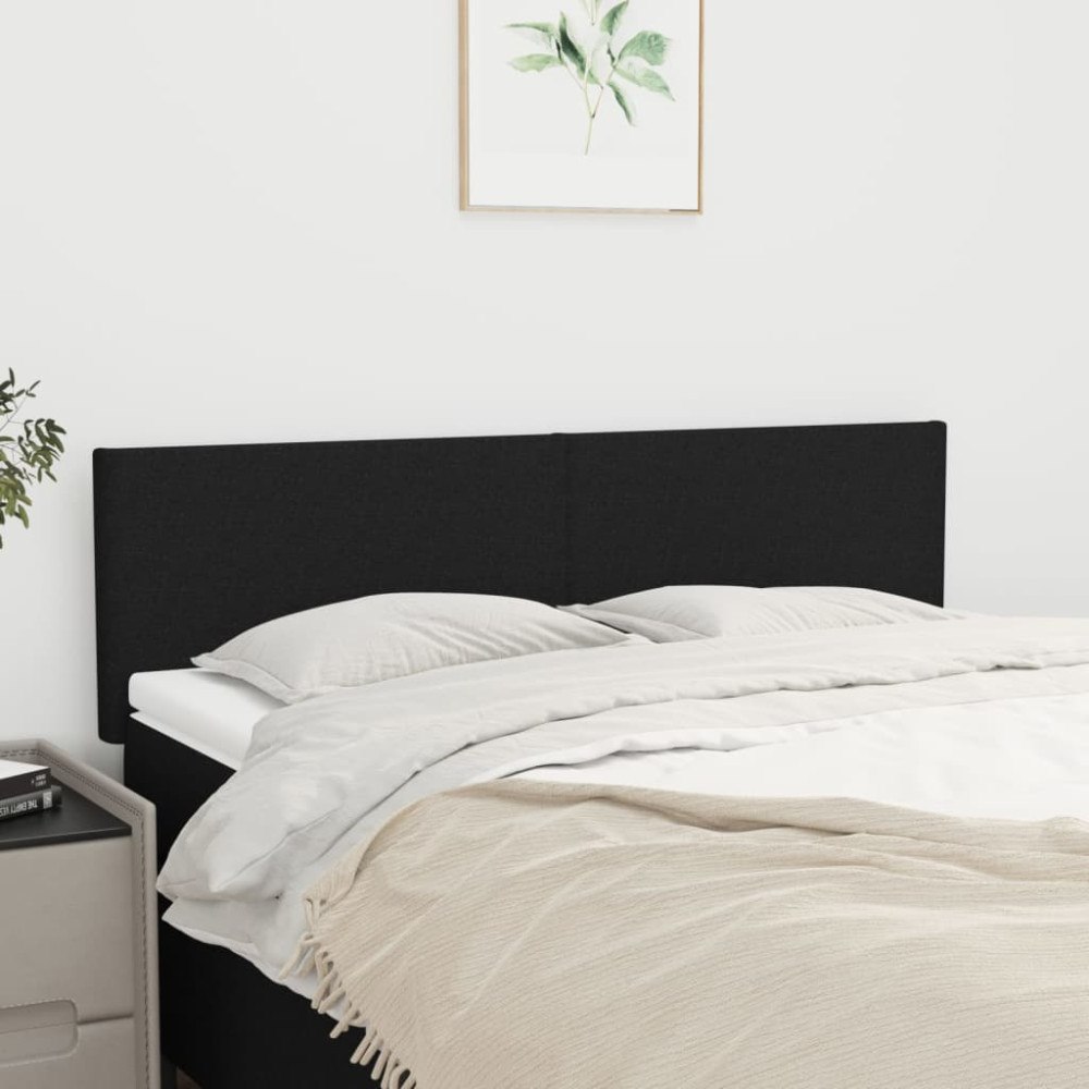 vidaXL Sänggavlar svart 144x5x78/88 cm tyg