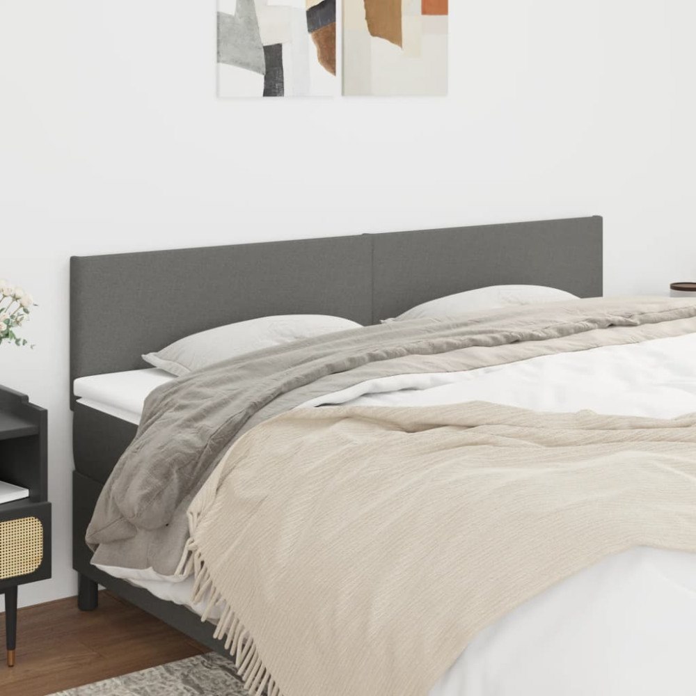 vidaXL Sänggavlar mörkgrå 160x5x78/88 cm tyg