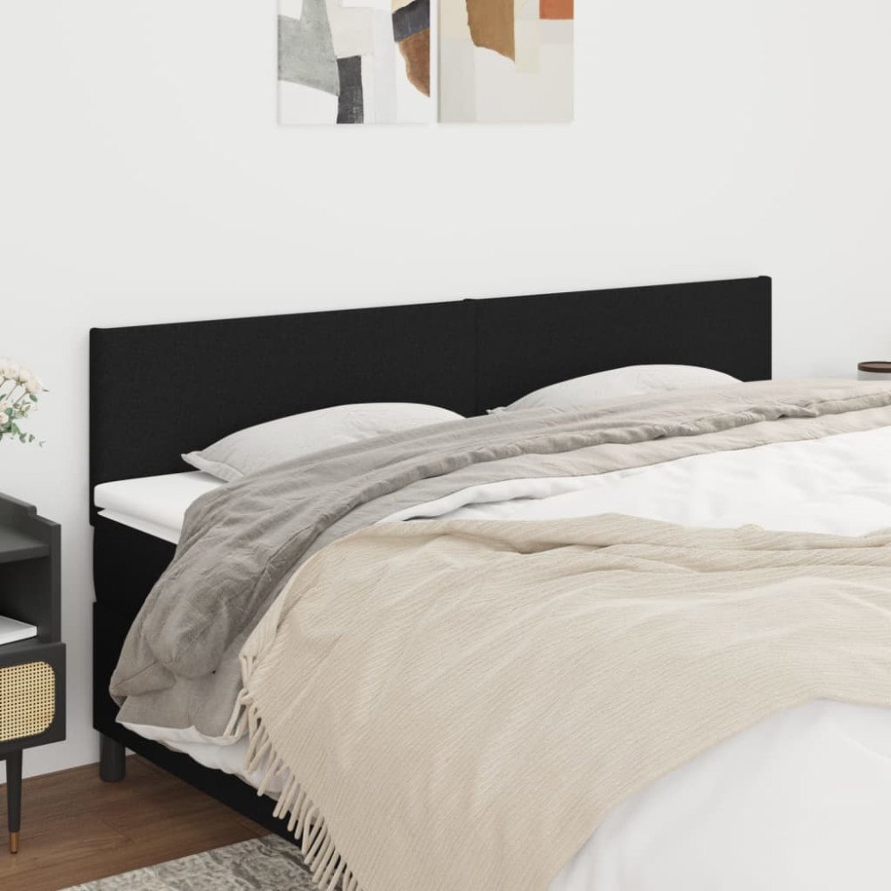 vidaXL Sänggavlar svart 160x5x78/88 cm tyg
