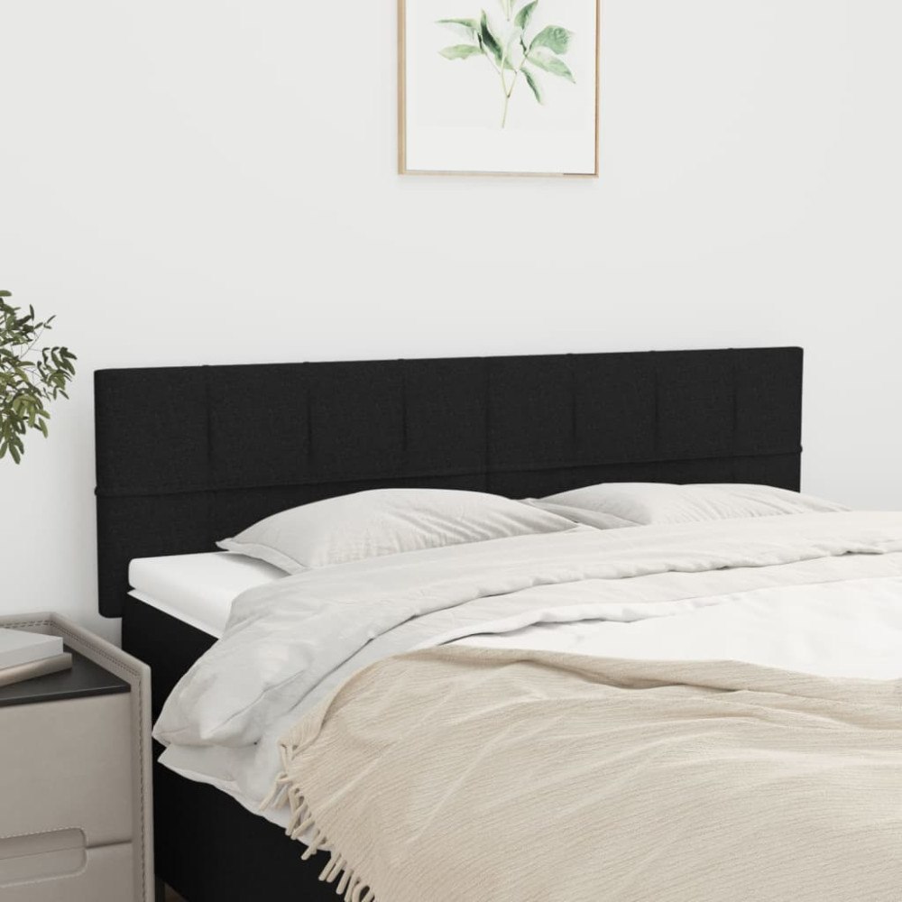 vidaXL Sänggavlar svart 144x5x78/88 cm tyg