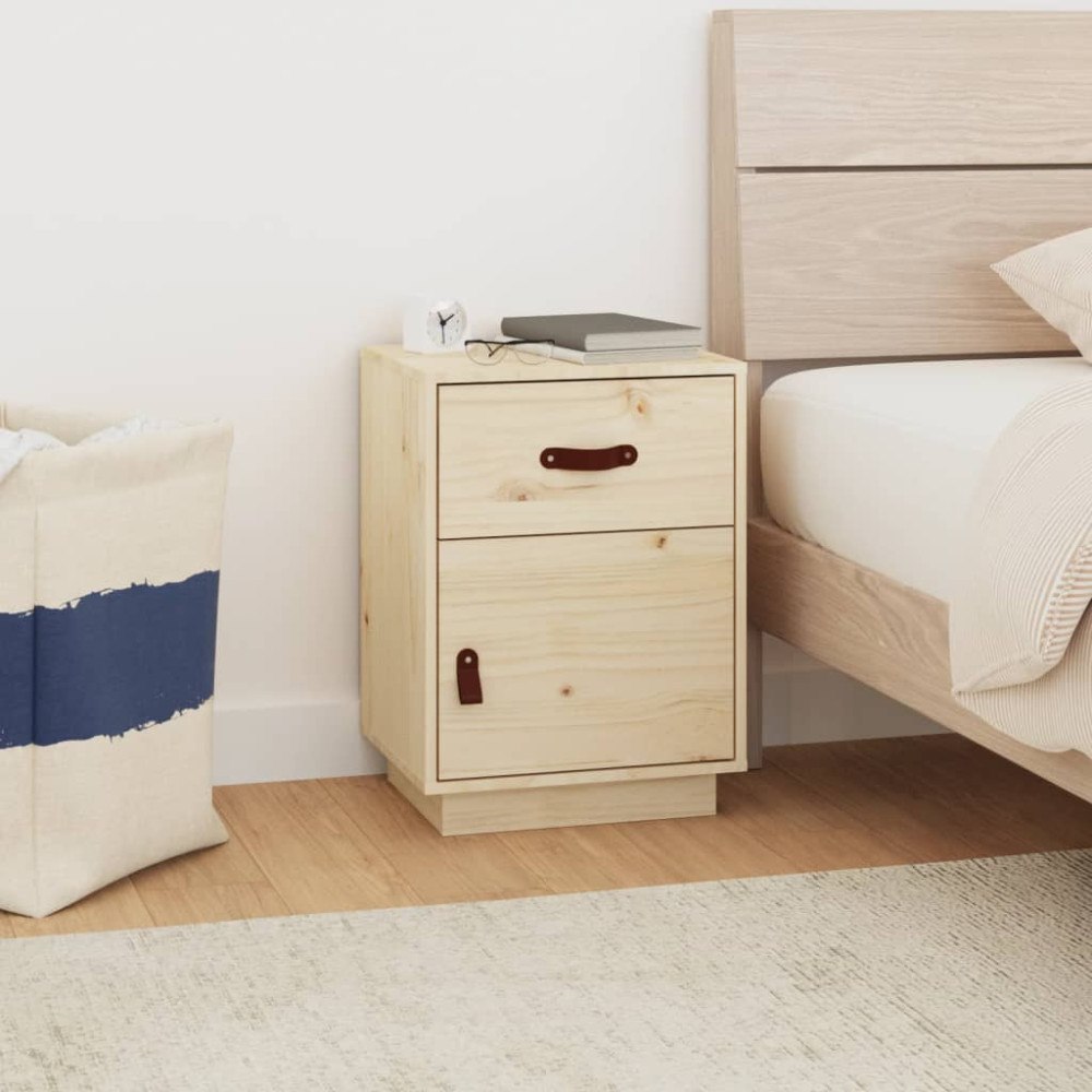 vidaXL Sängbord 40x34x55 cm massiv furu