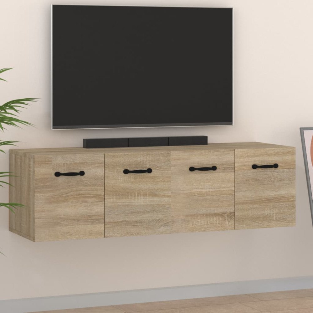 vidaXL Väggskåp 2 st sonoma-ek 80x35x36,5 cm konstruerat trä