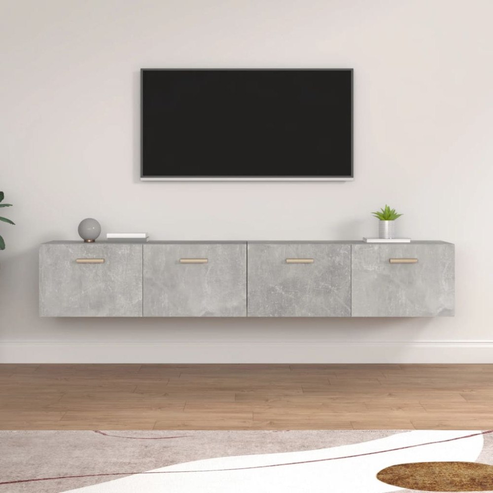 vidaXL Väggskåp 2 st betonggrå 100x36,5x35 cm konstruerat trä
