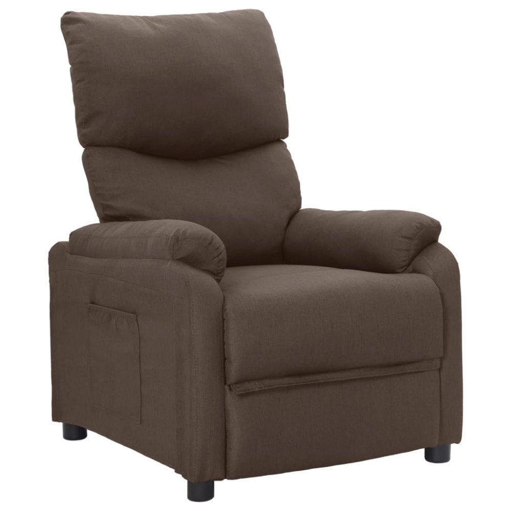 vidaXL Reclinerfåtölj taupe tyg