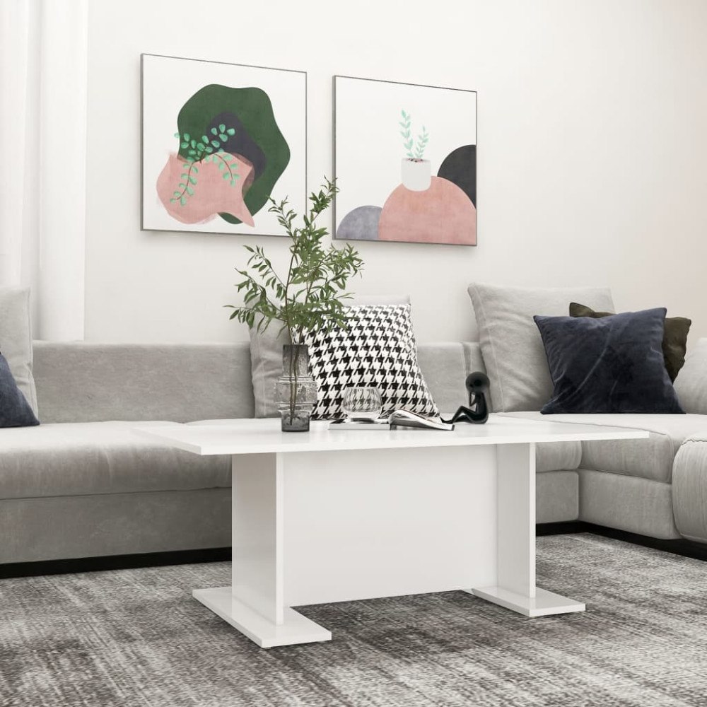 vidaXL Soffbord vit 103,5x60x40 cm konstruerat trä